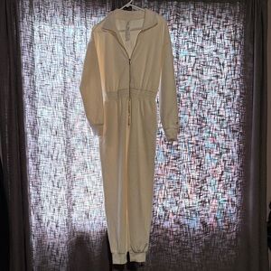 Fabletics Cozy Cream Zip-Up Jumpsuit